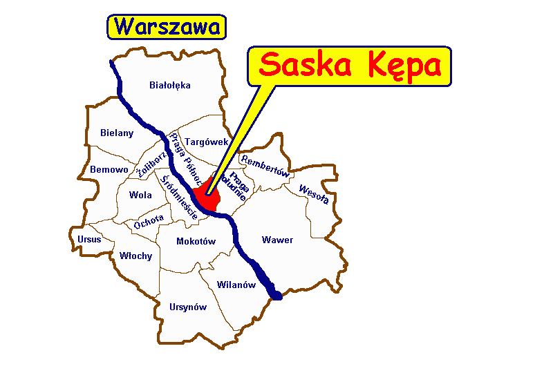 Map of Warsaw